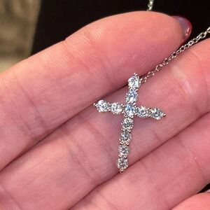 Moissanite 925 Silver Cross - 1.5TCW